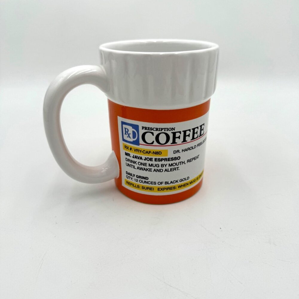 BigMouth Inc. Prescription Coffee Mug  Coffee Cup - Unique Pharmacy Gifts - Hila